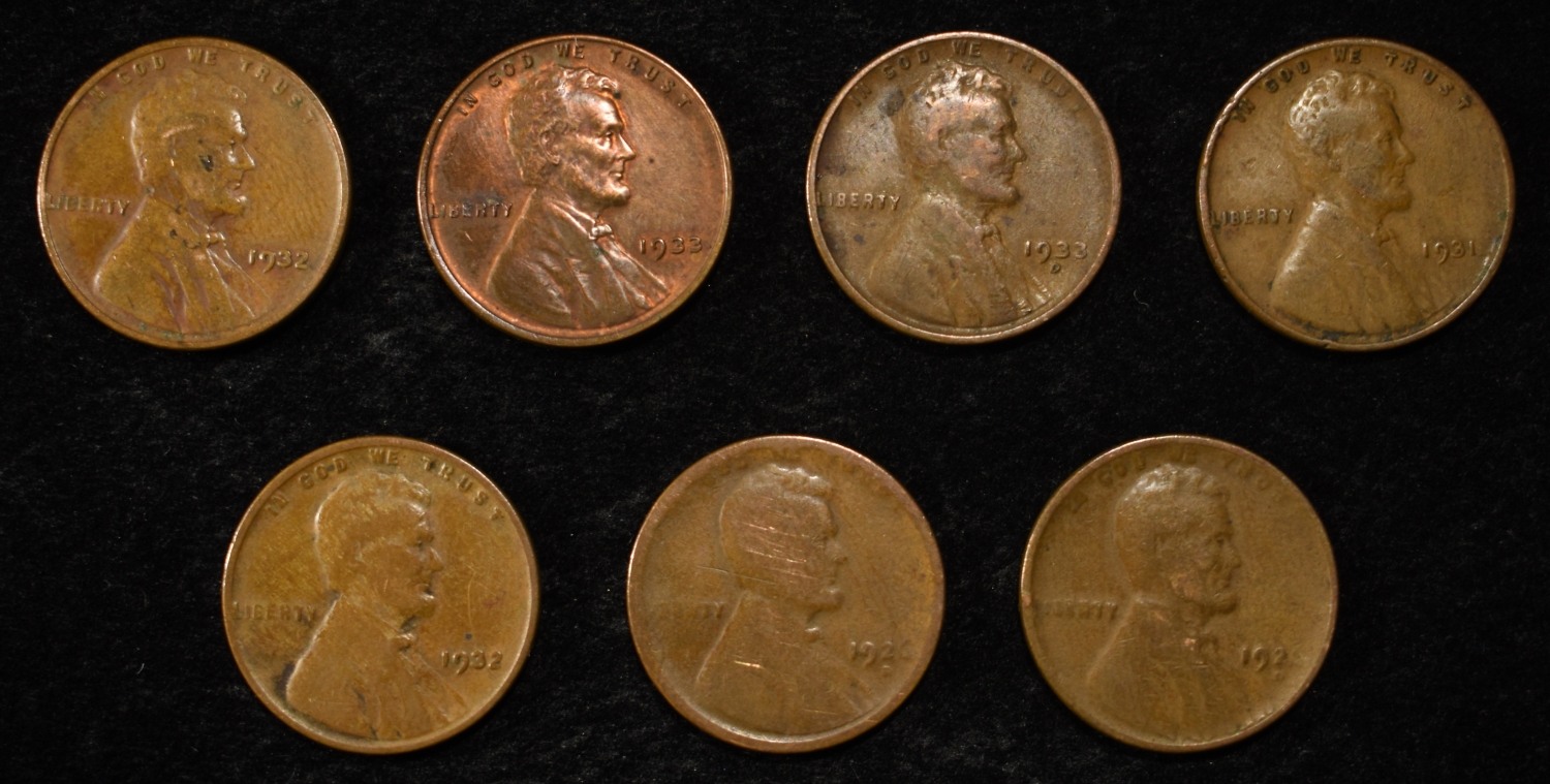 7 NICE EARLY SEMIKEY WHEAT CENTS