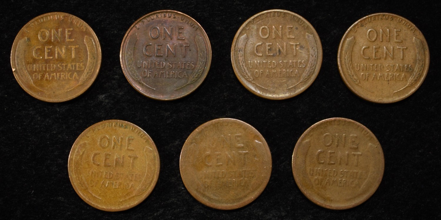 7 NICE EARLY SEMIKEY WHEAT CENTS