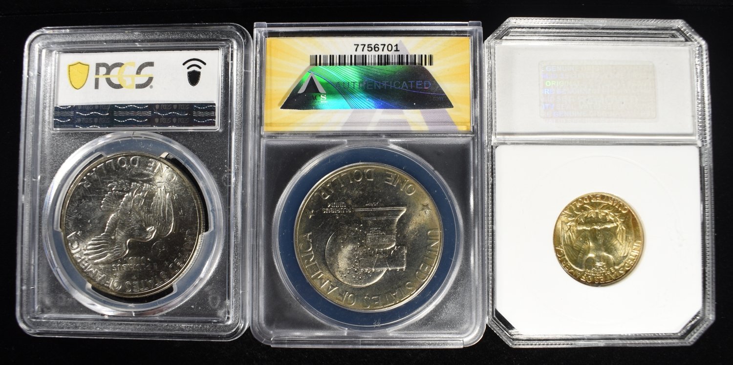 (3) GRADED COINS