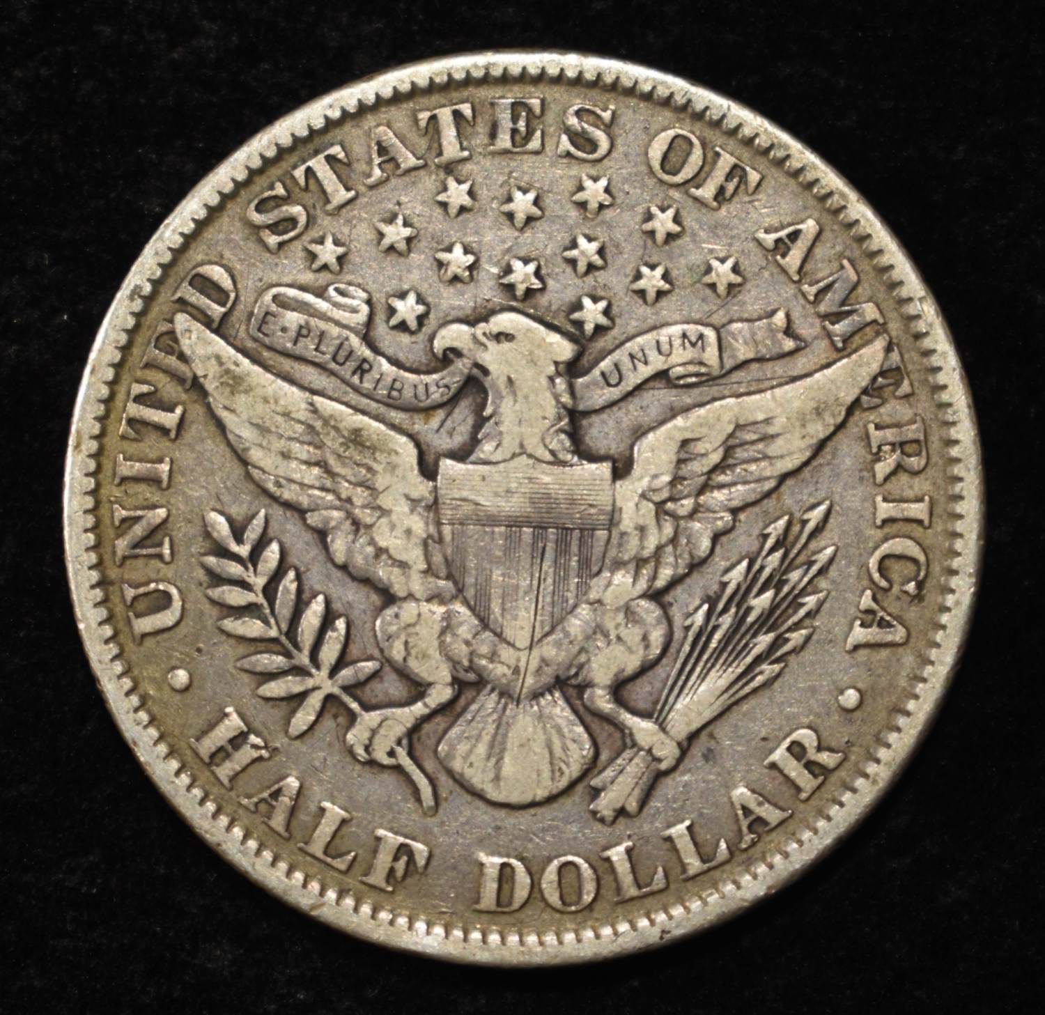 1901 BARBER HALF DOLLAR VF