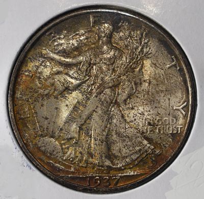 1937-S WALKING LIBERTY HALF DOLLAR GEM ORIG UNC. LEADERS IN ON-LINE AUCTIONS ESTIMATE $750 - $850.