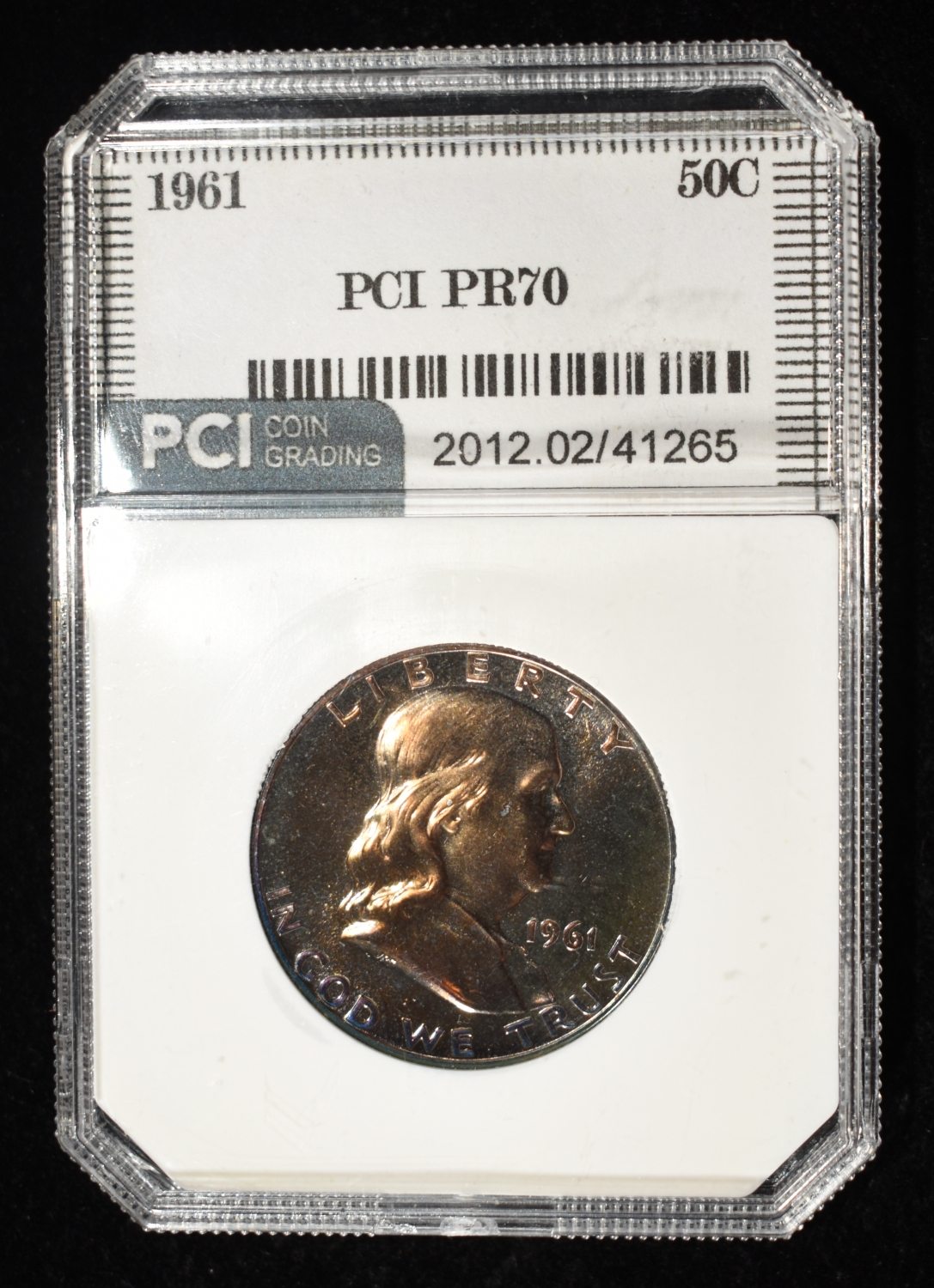 1961 FRANKLIN HALF DOLLAR PCI PERFECT GEM PROOF