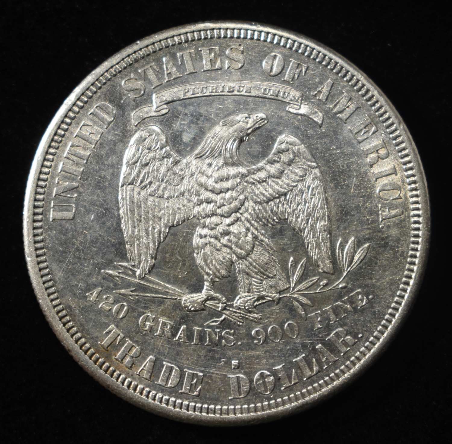 1877-S TRADE DOLLAR BU SOME LIGHT OLD CLEANING