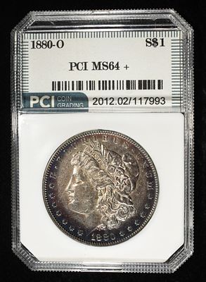 1880-O MORGAN DOLLAR PCI CH/GEM BU. TOP RATED AUCTION HOUSE ESTIMATE $200 - $250.