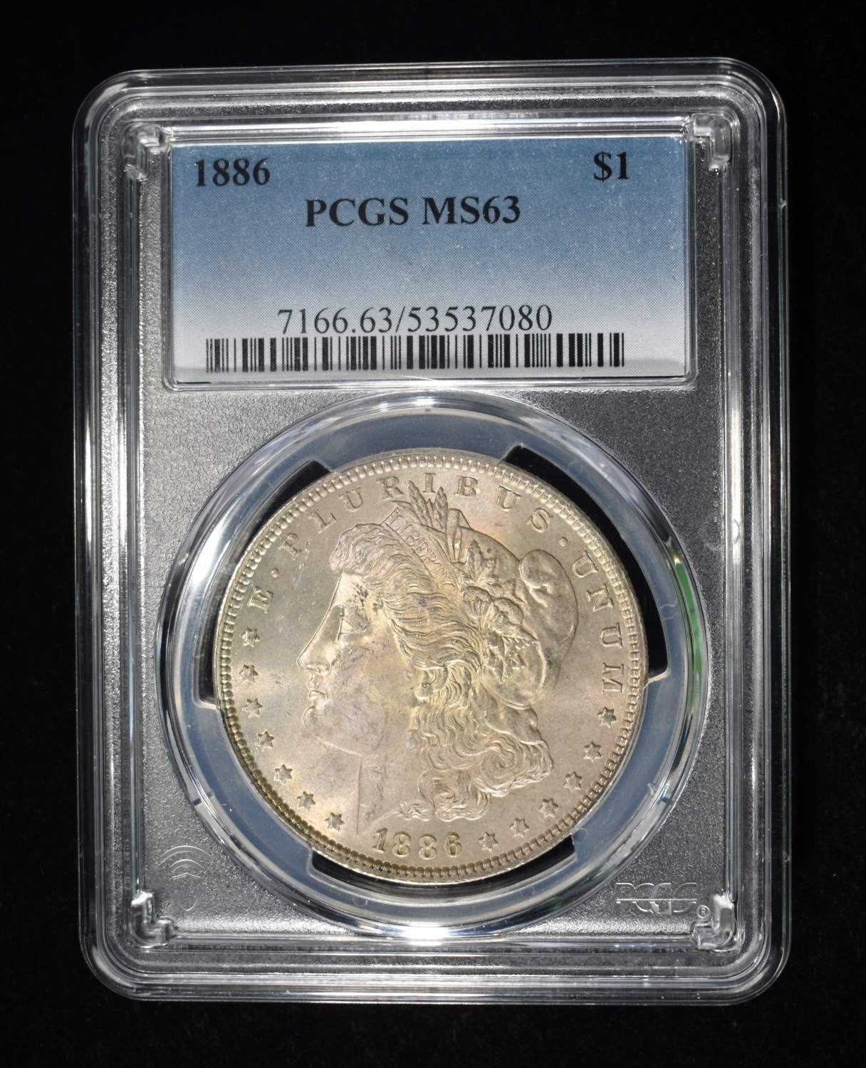 1886 MORGAN DOLLAR PCGS MS-63