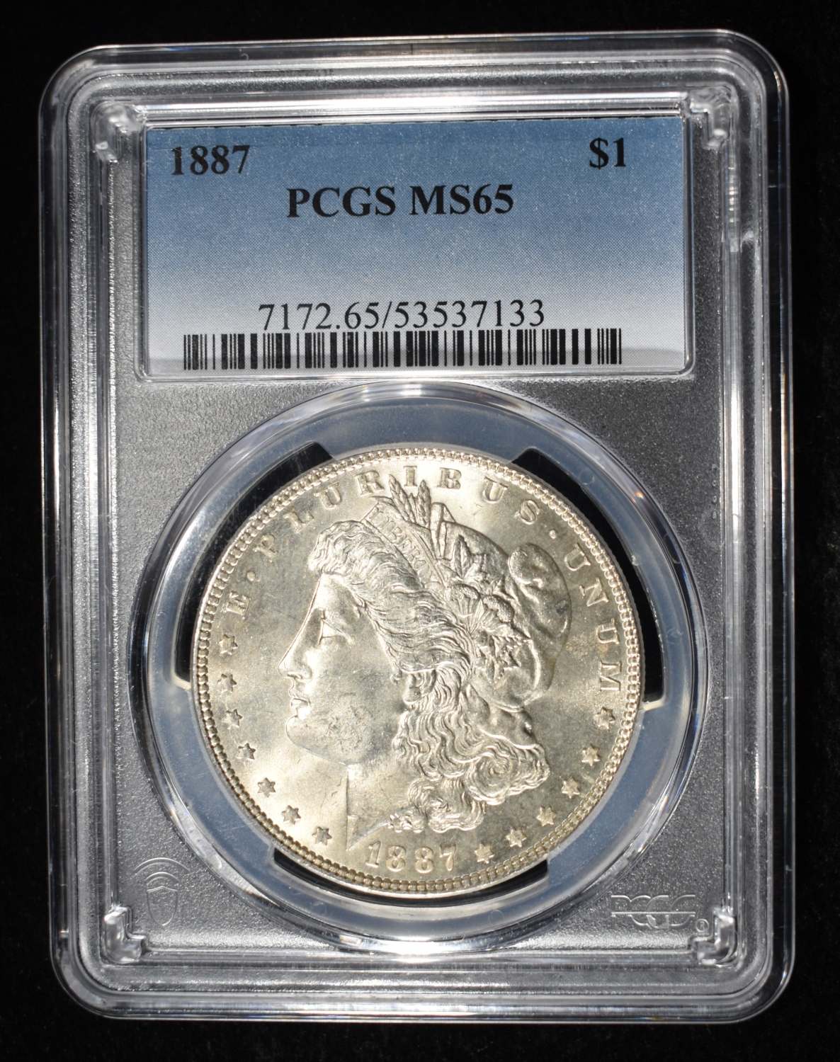1887 MORGAN DOLLAR PCGS MS-65