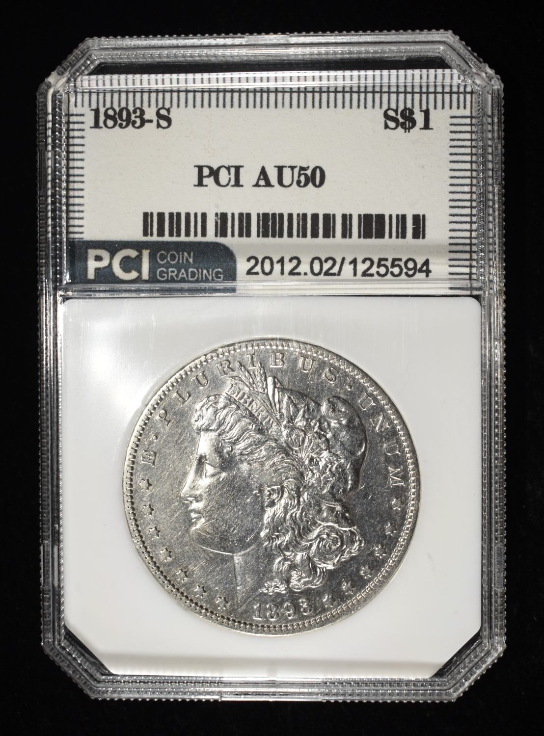 1893-S MORGAN DOLLAR PCI AU