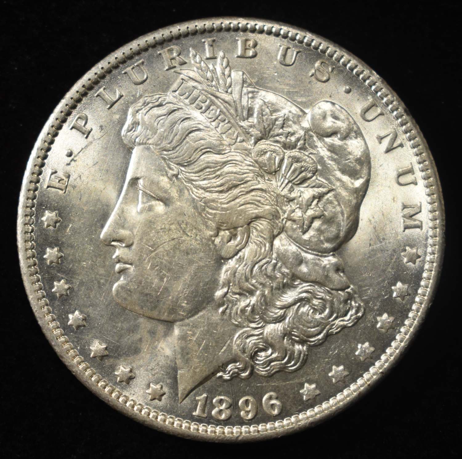 1896-O MORGAN DOLLAR SHARP BU LIGHT OLD CLEANING