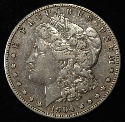 1904-S MORGAN DOLLAR XF. BID WITH SILVER CITY AUCTIONS ESTIMATE $500 - $600.