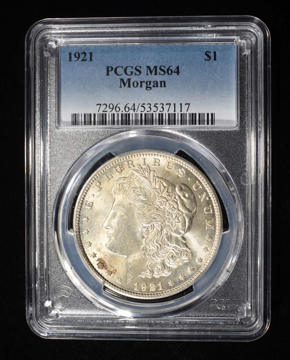 1921 MORGAN DOLLAR PCGS MS-64