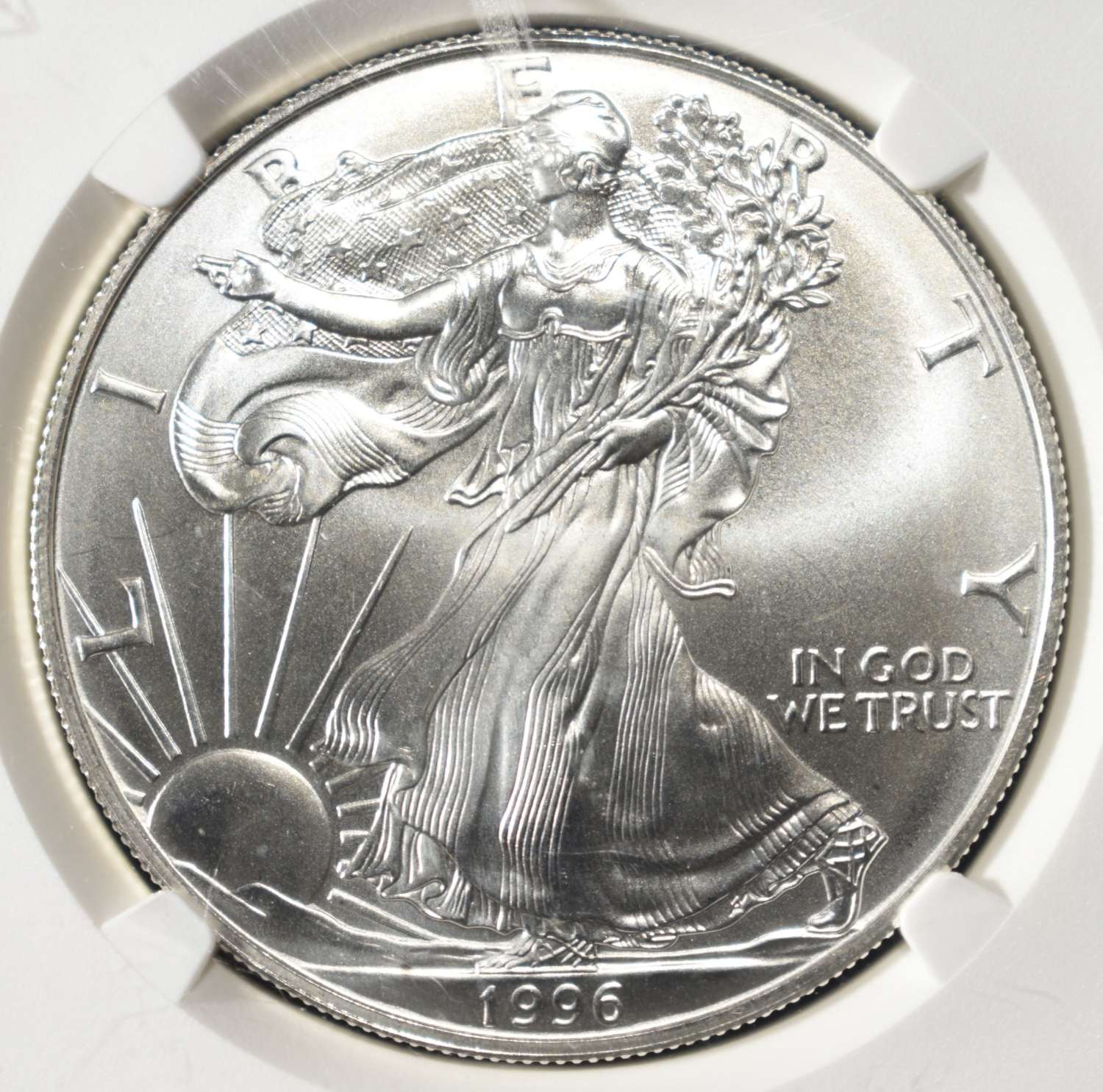 1996 AMERICAN SILVER EAGLE NGC MS68
