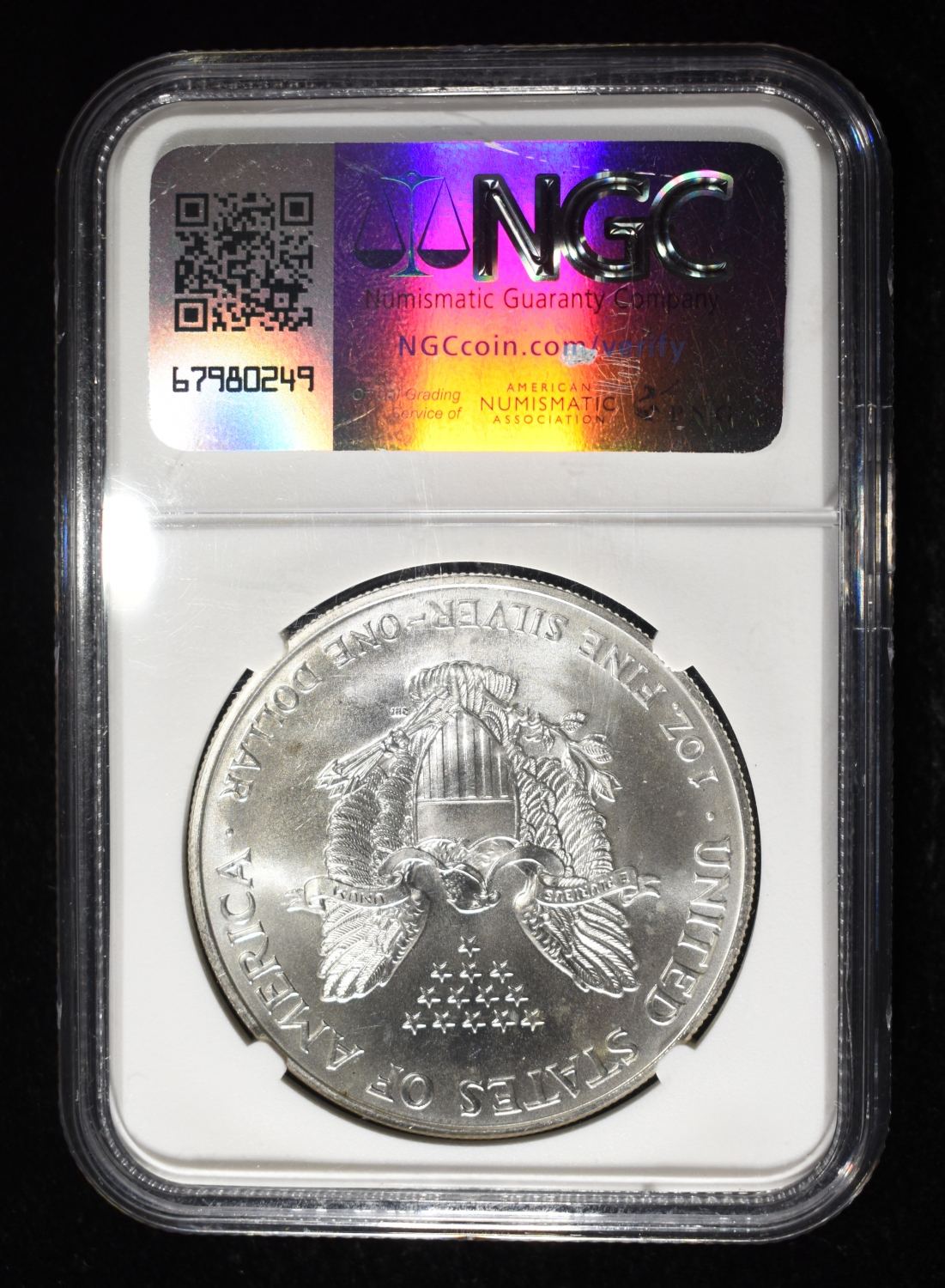 1996 AMERICAN SILVER EAGLE NGC MS68