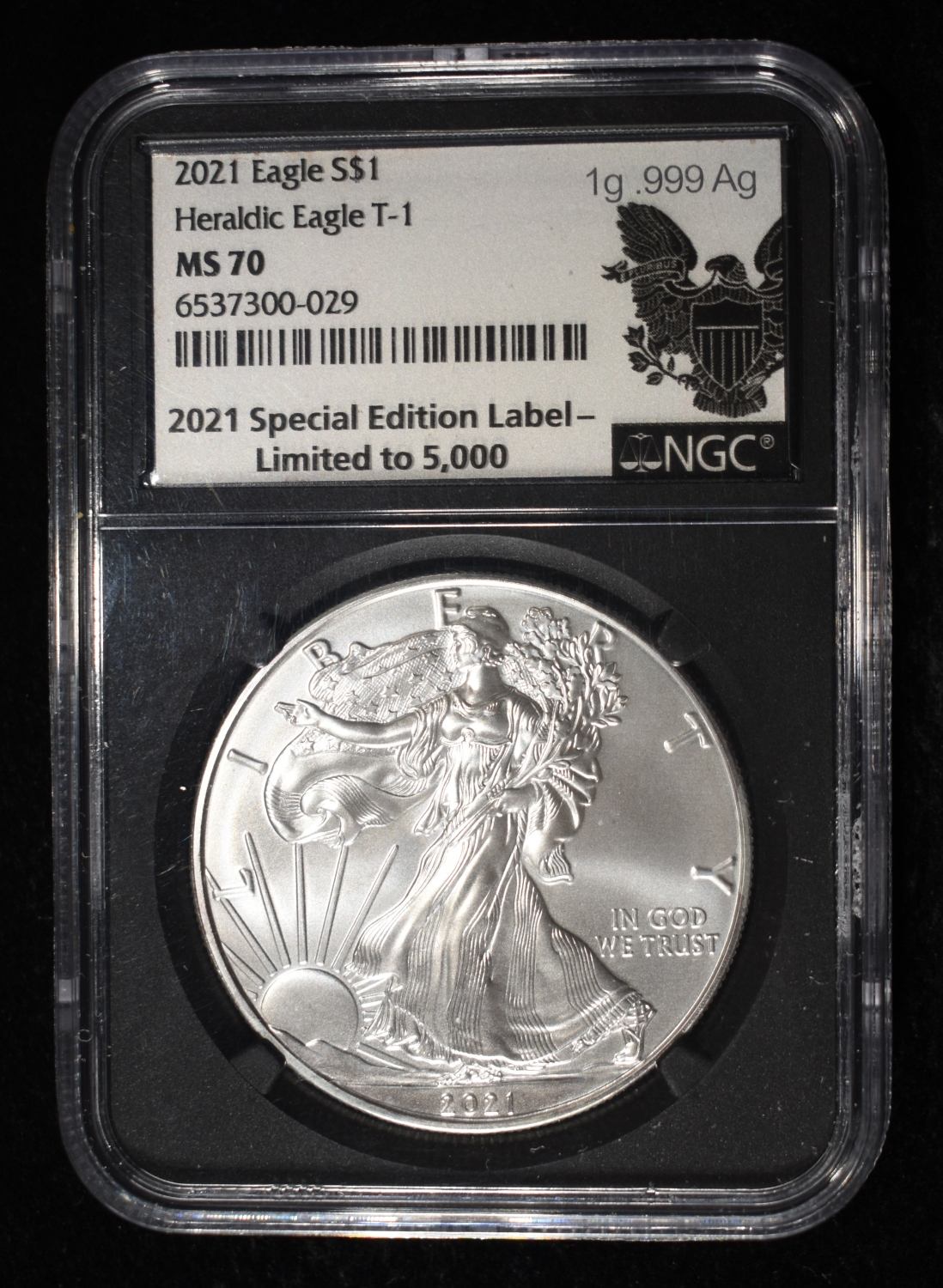 2021 AMERICAN SILVER EAGLE NGC MS70