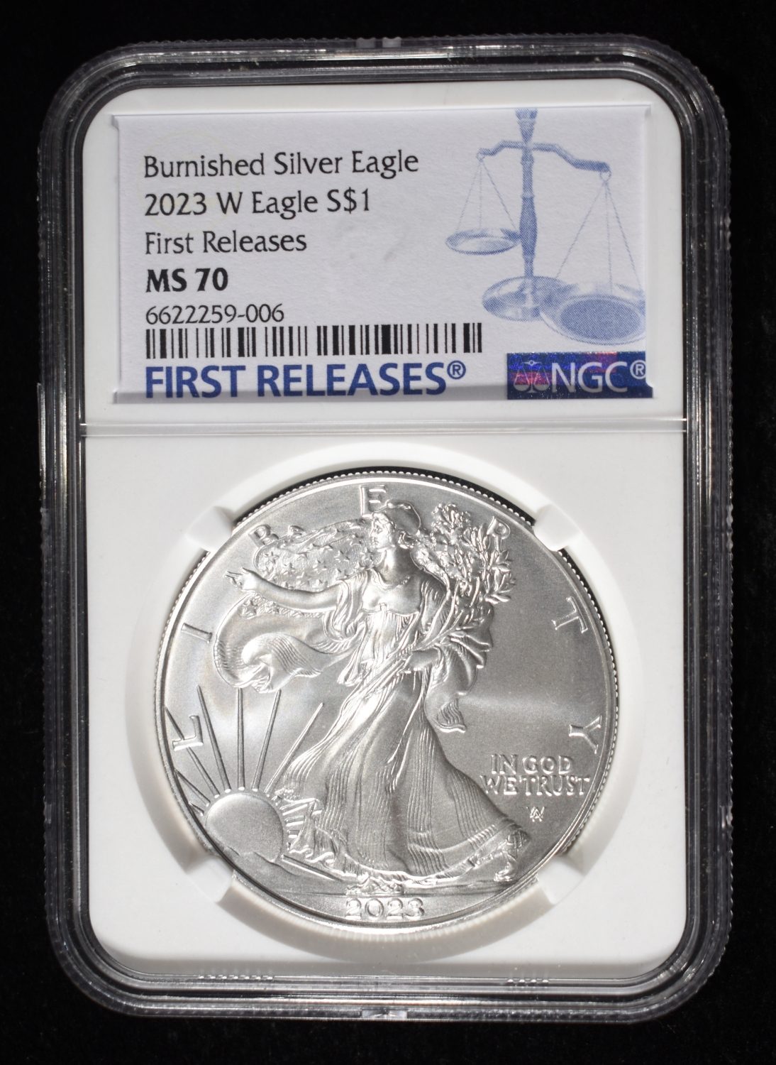 2023-W AMERICAN SILVER EAGLE NGC MS70 FR BURN