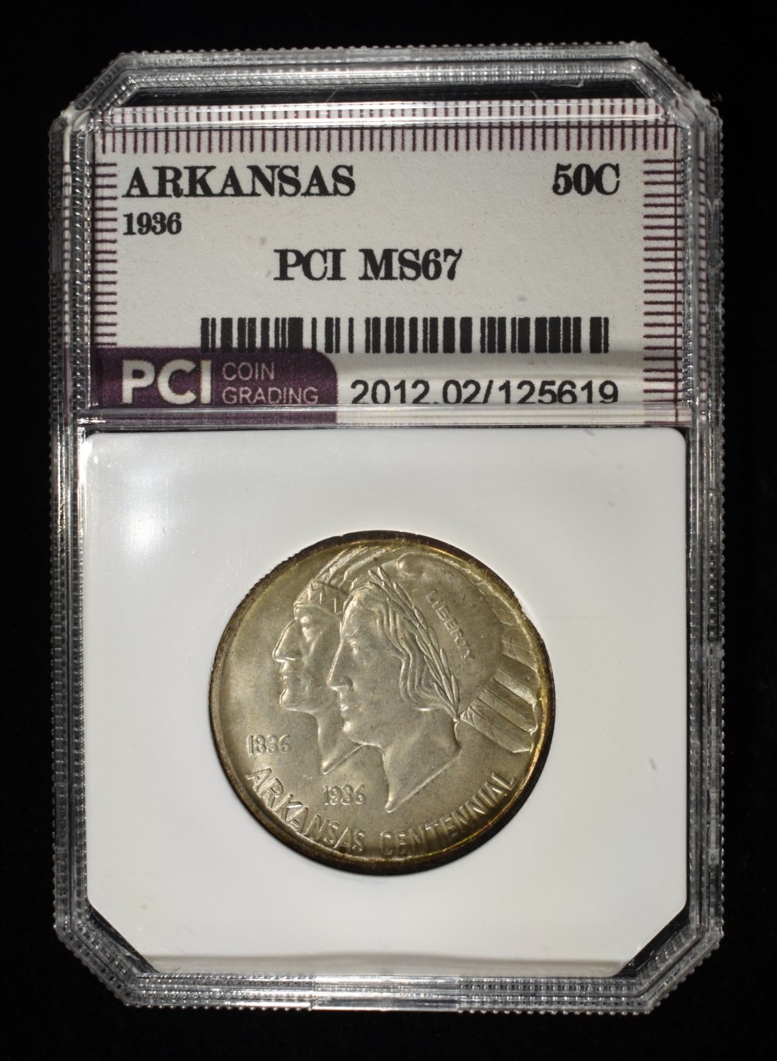 1936 ARKANSAS COMMEM HALF DOLLAR PCI SUPERB GEM BU