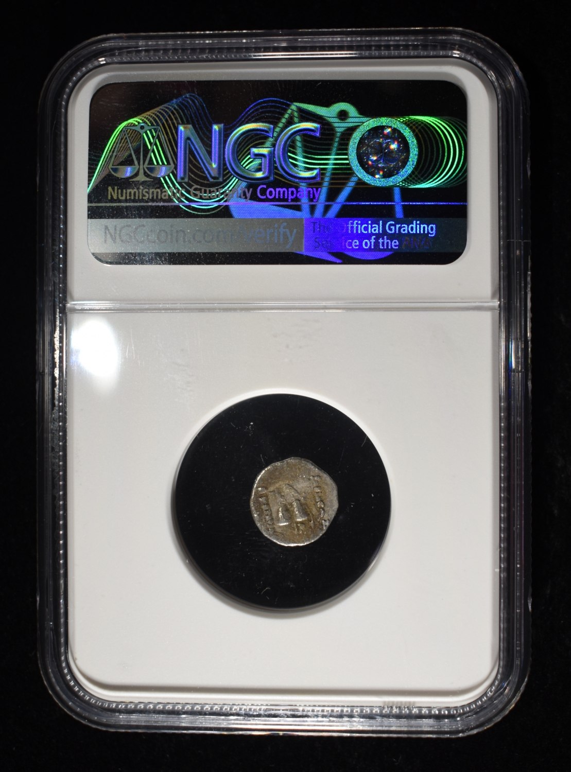 c.170-145 BC EUCRATIDES, AR OBOL NGC F