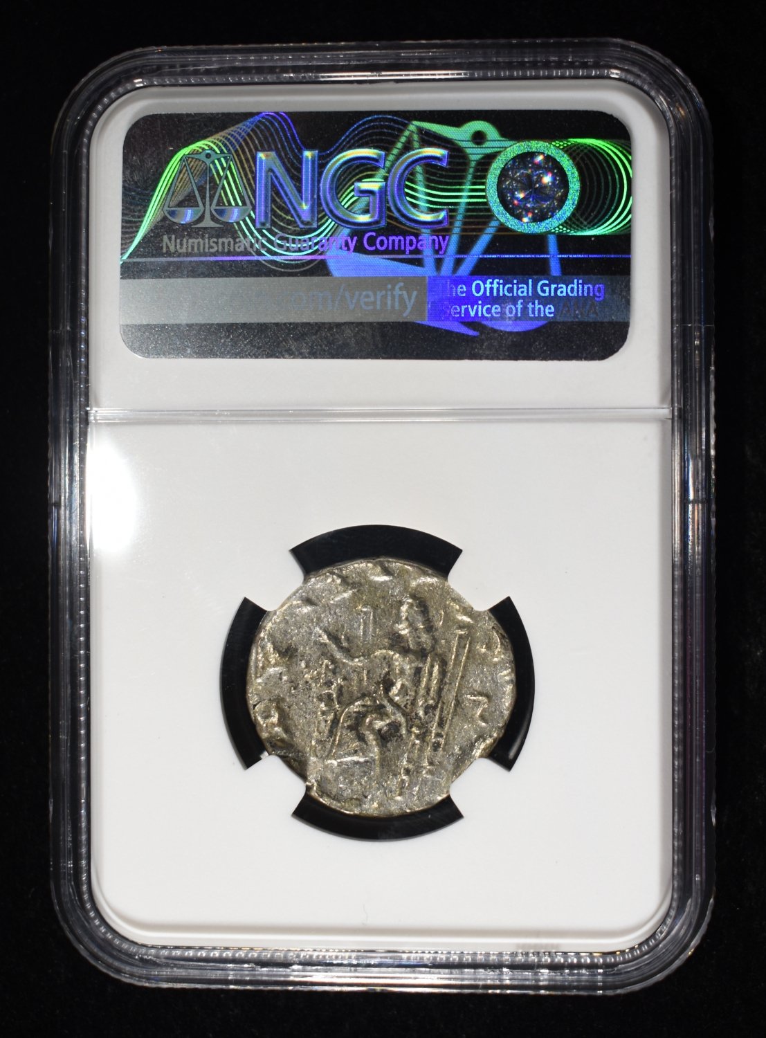 c.105-90 BC HERMAEUS AR TETRADRACHM NGC VF