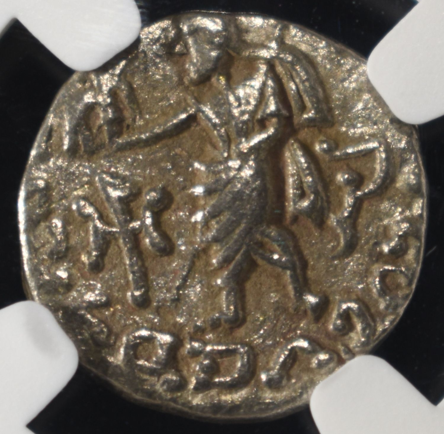 AFTER c.58 BC, AZES I/II, AR DRACHM NGC VF