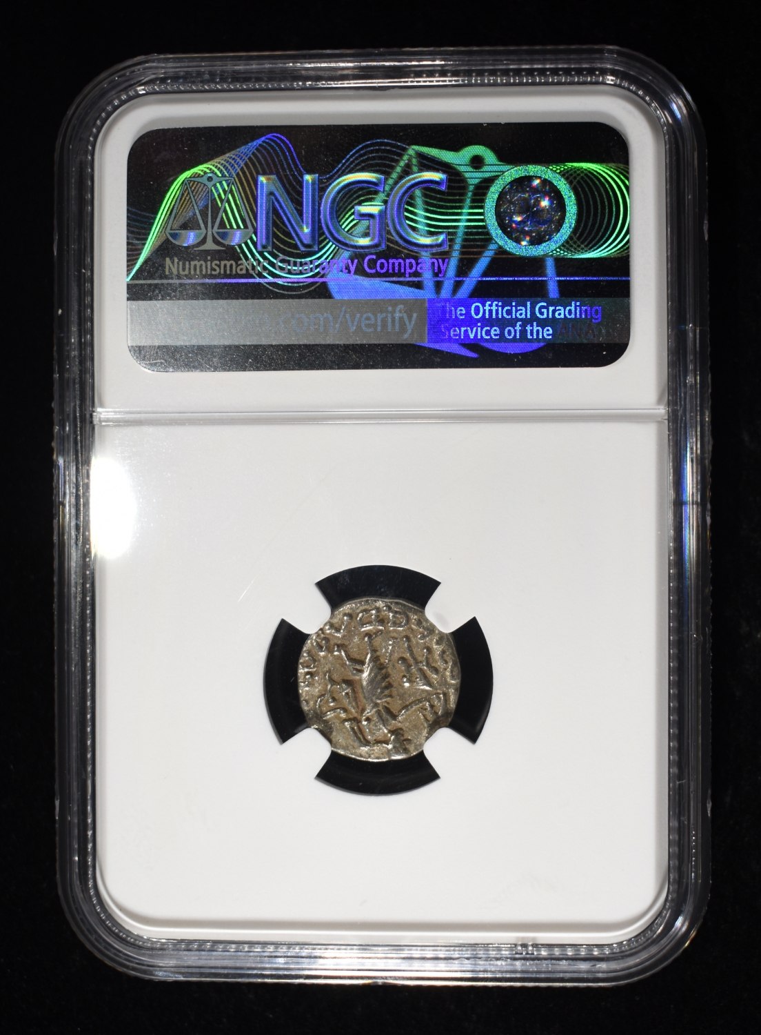 AFTER c.58 BC, AZES I/II, AR DRACHM NGC VF