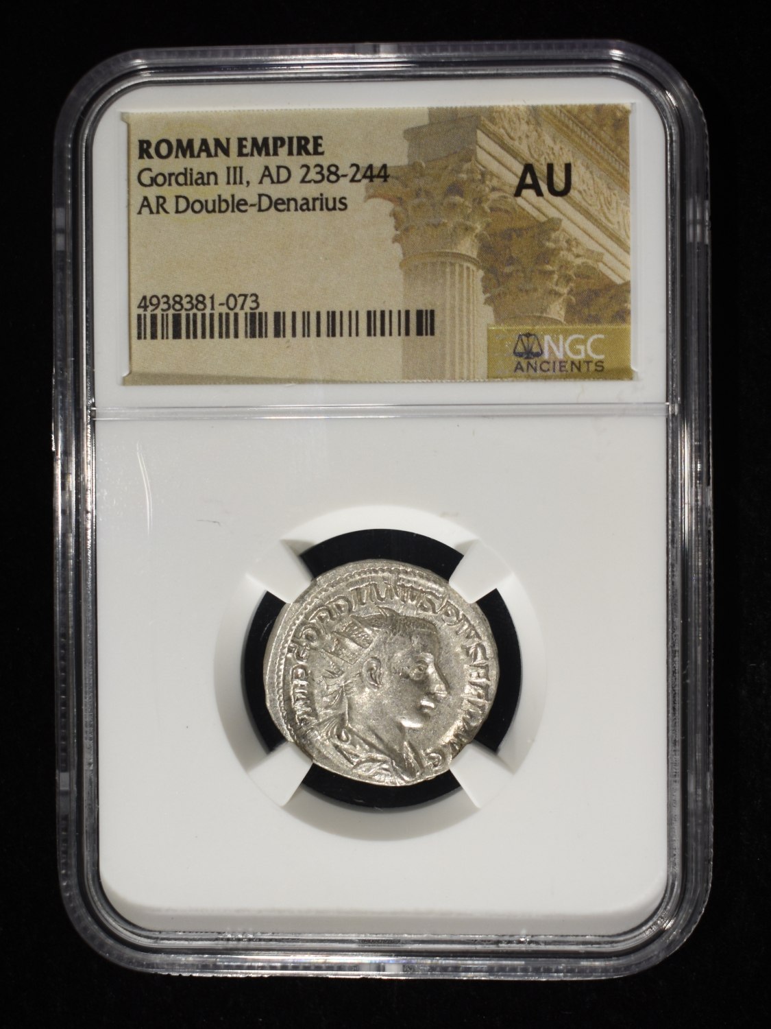 AD 238-244 GORDIAN III ROMAN EMPIRE NGC AU