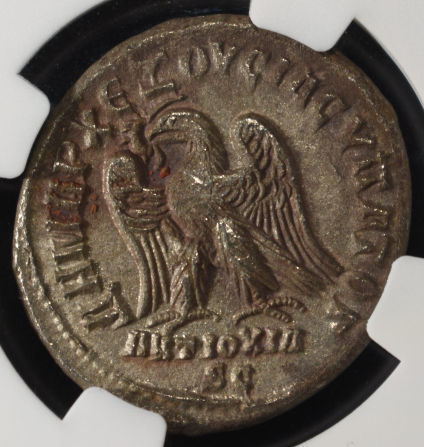 PHILIP II, AD 247-249 BI TETRADRACHM NGC XF