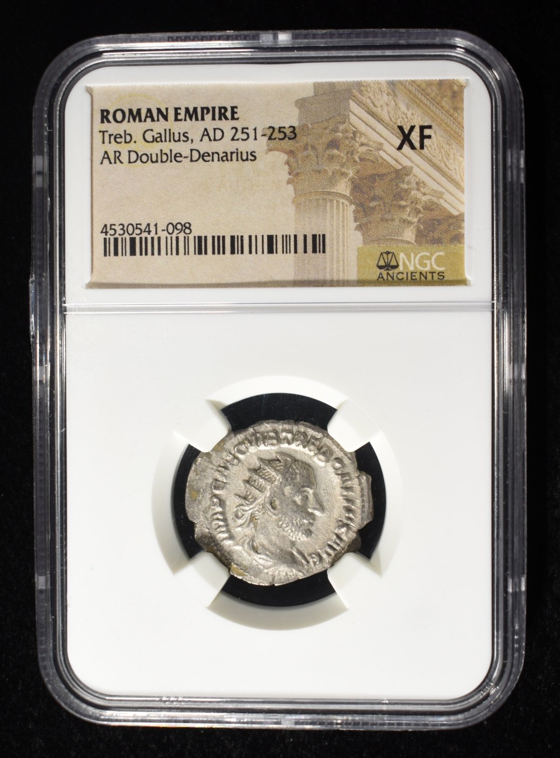AD 251-253 TREB. GALLUS AR DOUBLE-DENARIUS NGC XF