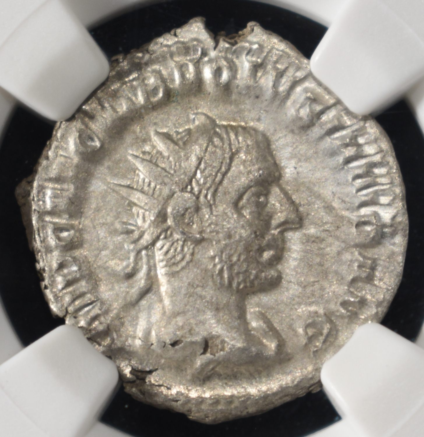 VOLUSIAN, AD 251-253 AR DOUBLE-DENARIUS NGC AU