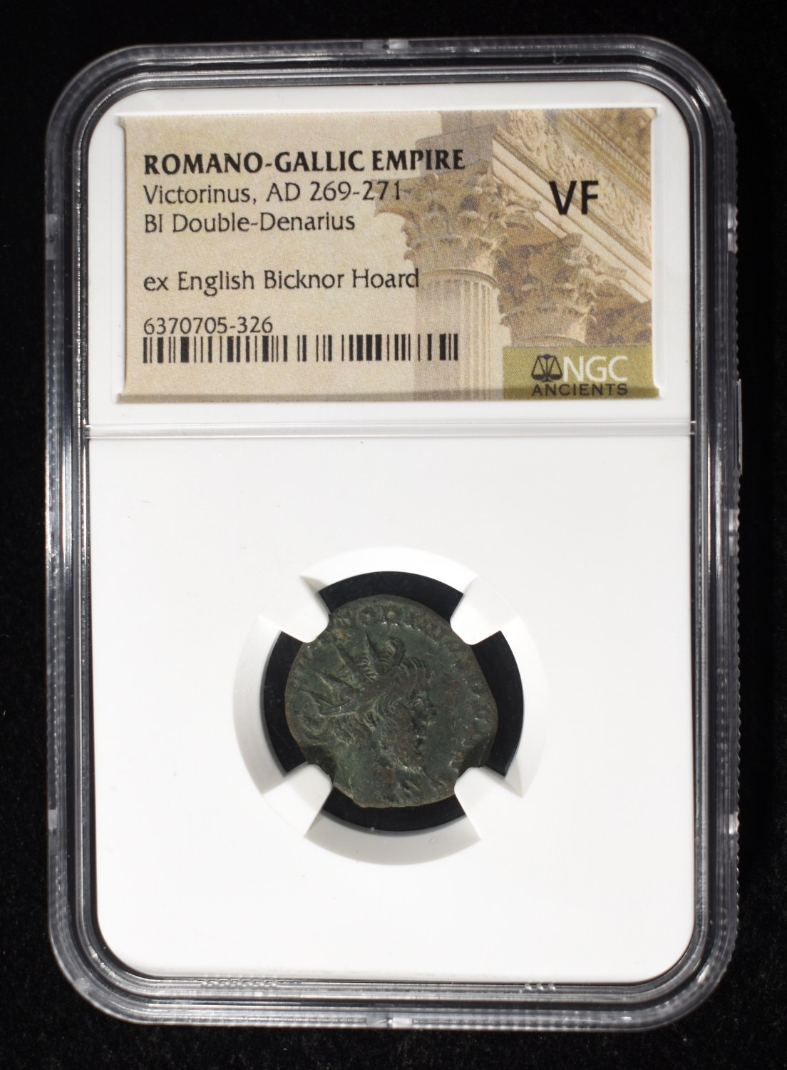 VICTORINUS, AD 269-271 BI DOUBLE-DENARIUS NGC VF