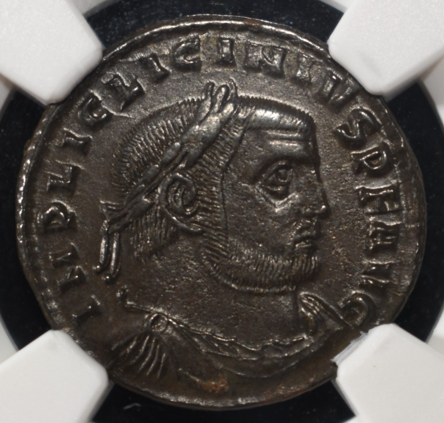 AD 308-324 LICINIUS I BI REDUCED NUMMUS NGC AU