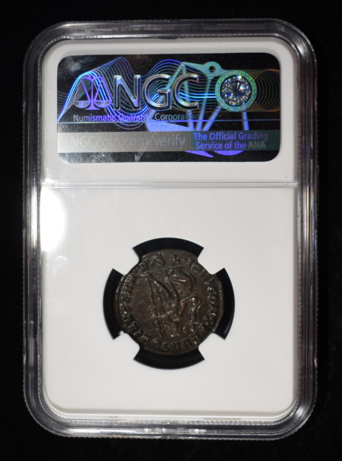 AD 308-324 LICINIUS I BI REDUCED NUMMUS NGC AU