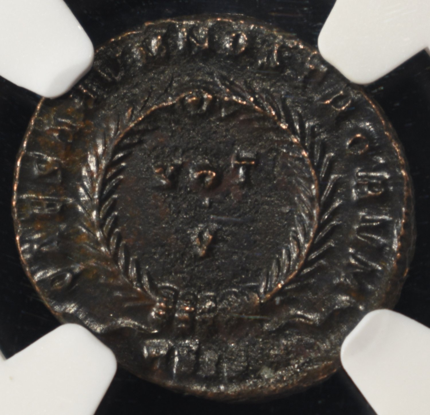 AD 337-340 CONSTANTINE II AE3 (BI NUMMUS) NGC AU