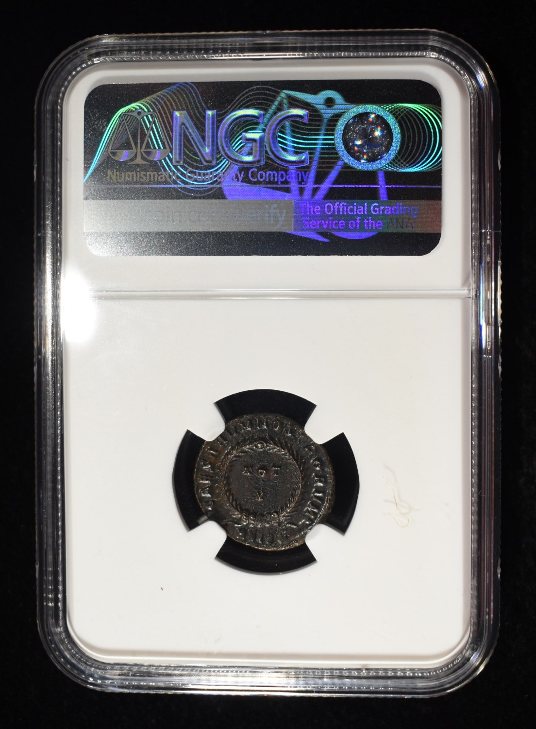 AD 337-340 CONSTANTINE II AE3 (BI NUMMUS) NGC AU