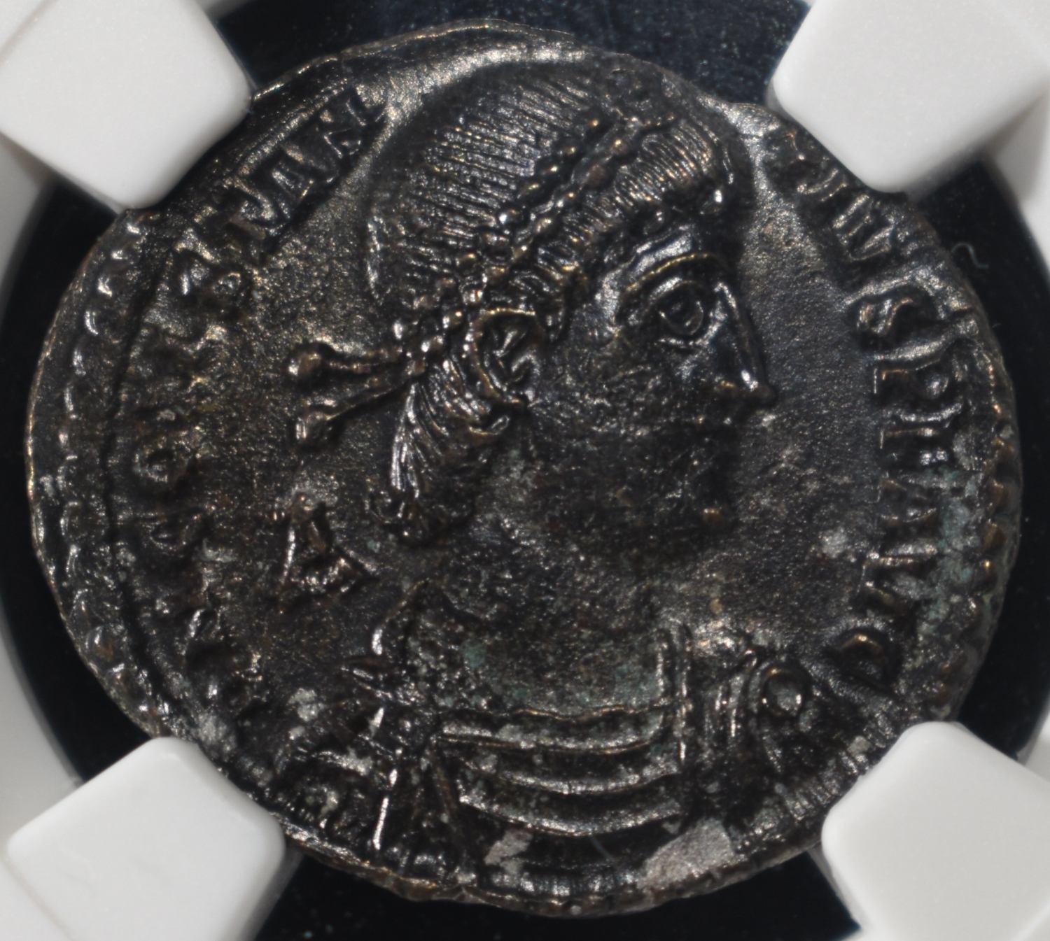 CONSTANTIUS II, AD 337-361 BI CENTENIONALIS NGC AU