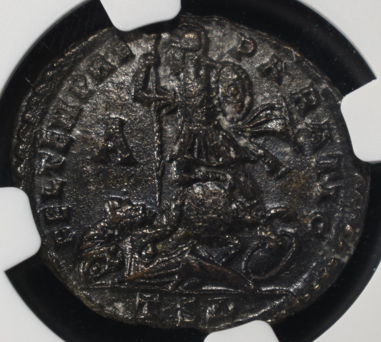 CONSTANTIUS II, AD 337-361 BI CENTENIONALIS NGC AU