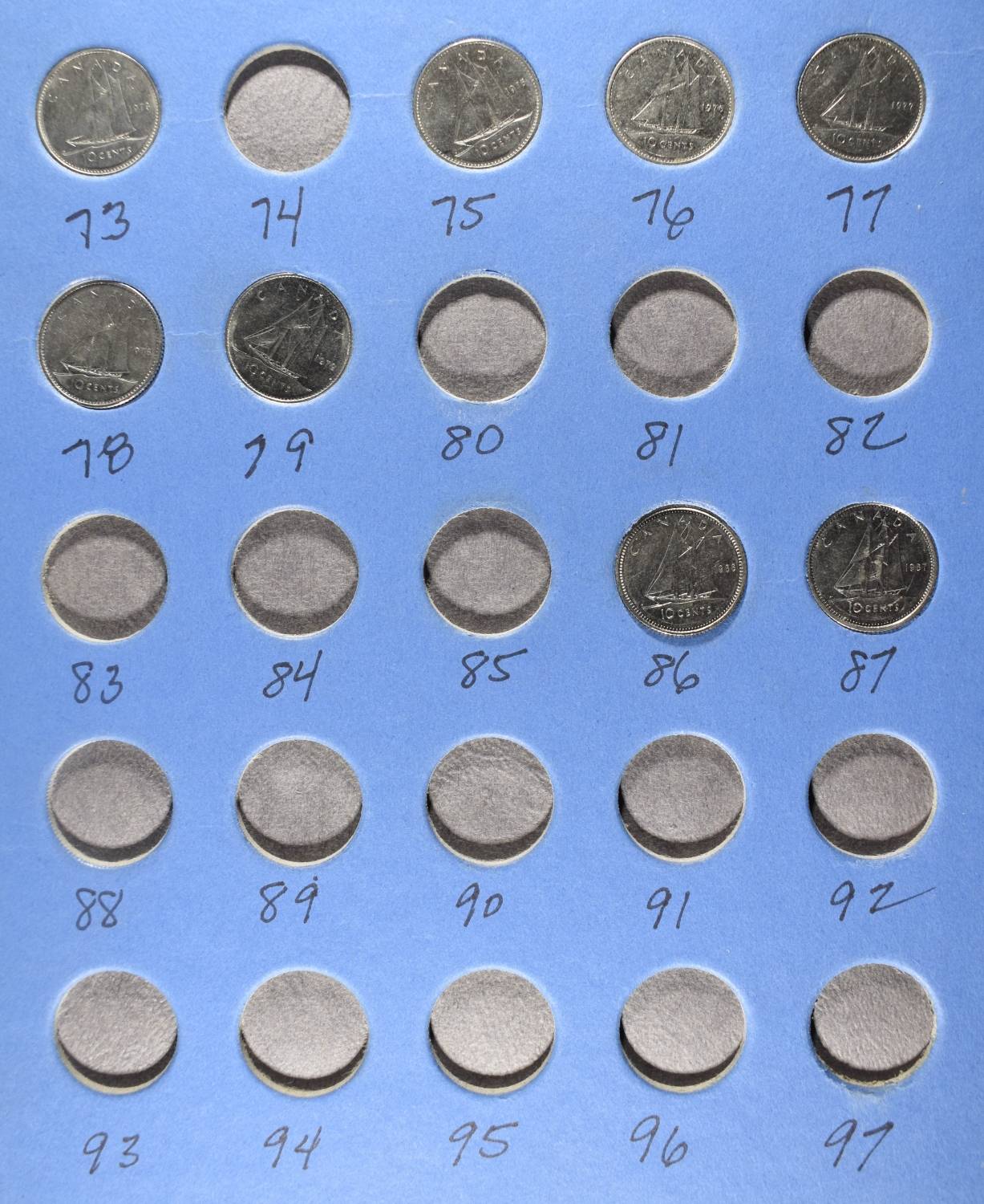CANADIAN DIME COLLECTION