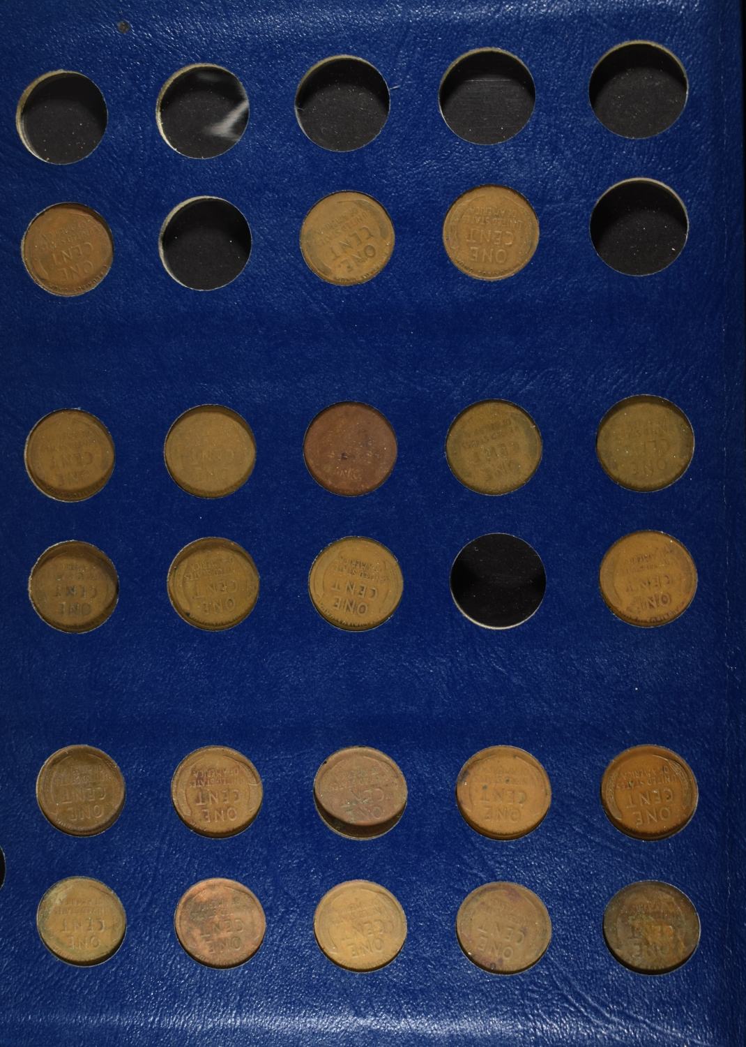 PARTIAL LINCOLN CENT SET IN ALBUM SOME SEMI KEYS