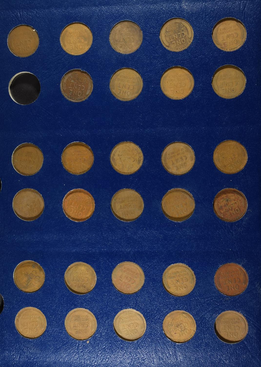 PARTIAL LINCOLN CENT SET IN ALBUM SOME SEMI KEYS