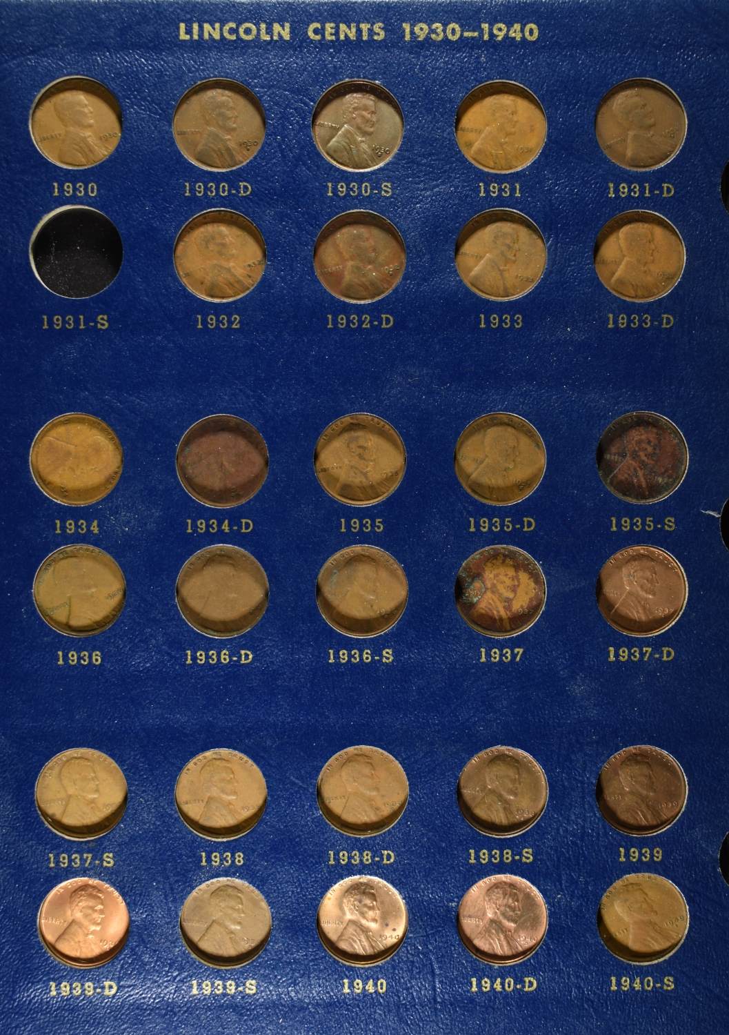 PARTIAL LINCOLN CENT SET IN ALBUM SOME SEMI KEYS