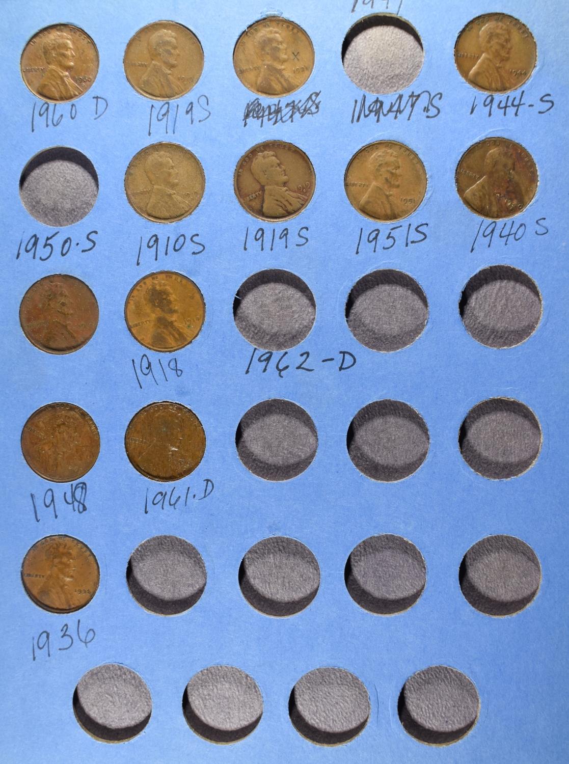 (6) LINCOLN CENT COLLECTIONS