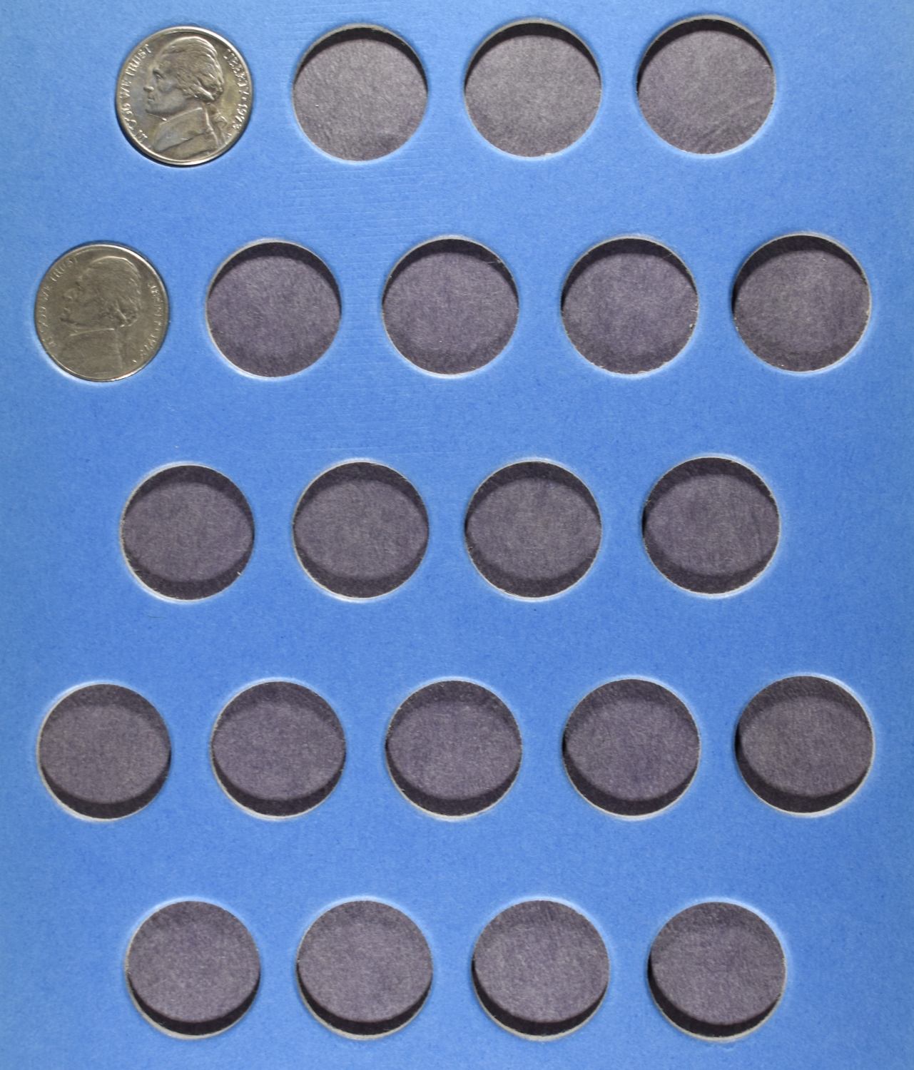 (1) JEFFERSON & (4) BUFFALO NICKEL COLLECTIONS