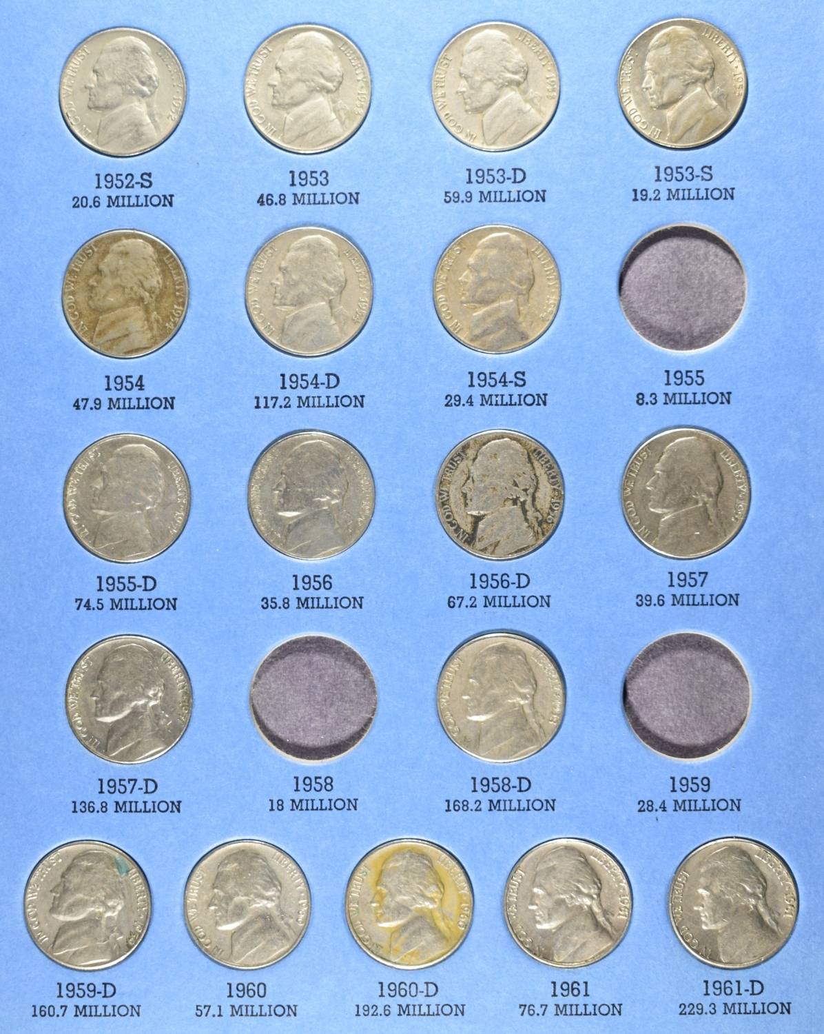 (2) JEFFERSON NICKEL COLLECTIONS