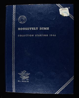 ROOSEVELT DIMES COLLECTION WHITMAN. INCLUDING (43) 90% SILVER DIMES & (15) DIMES ESTIMATE $360 - 