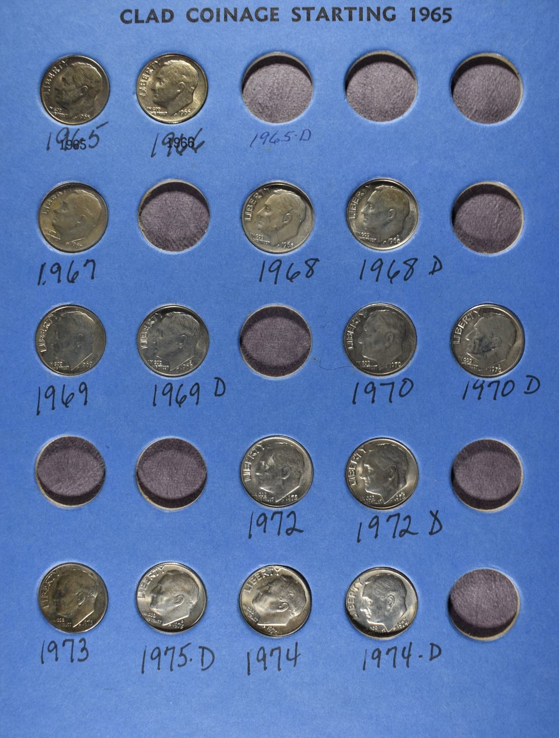 ROOSEVELT DIMES COLLECTION WHITMAN