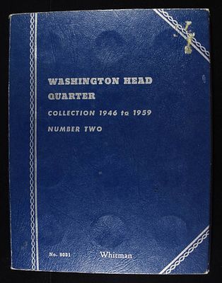 WASHINGTON QUARTERS COLLECTION WHITMAN. INCULDING (29) 90% SILVER QUARTERS ESTIMATE $600 - $650.