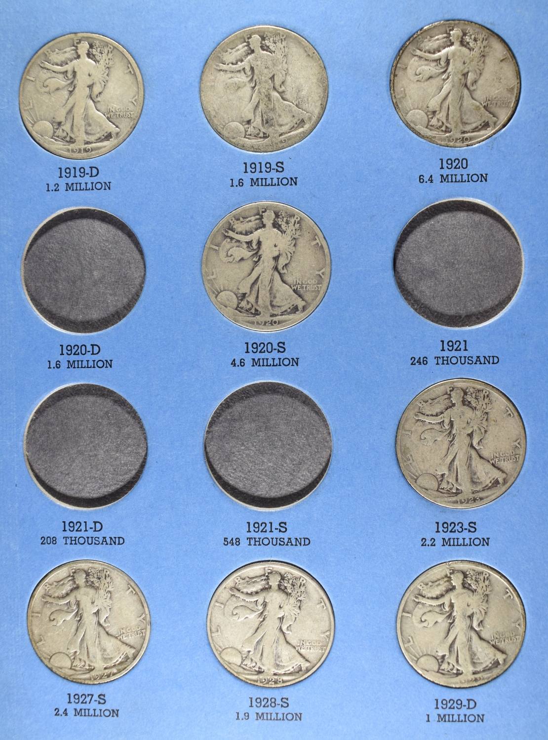 LIBERTY STANDING HALF DOLLAR COLLECTION WHITMAN