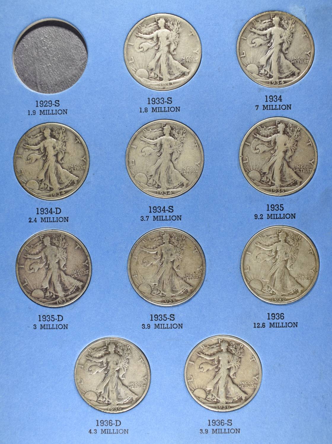 LIBERTY STANDING HALF DOLLAR COLLECTION WHITMAN