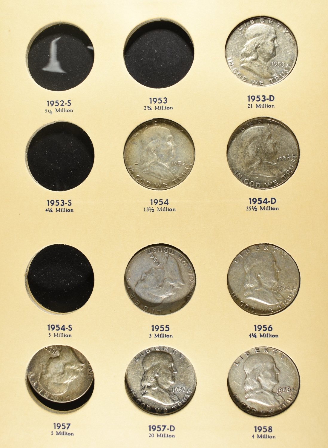 1948- FRANKLIN HALF DOLLAR ALBUM