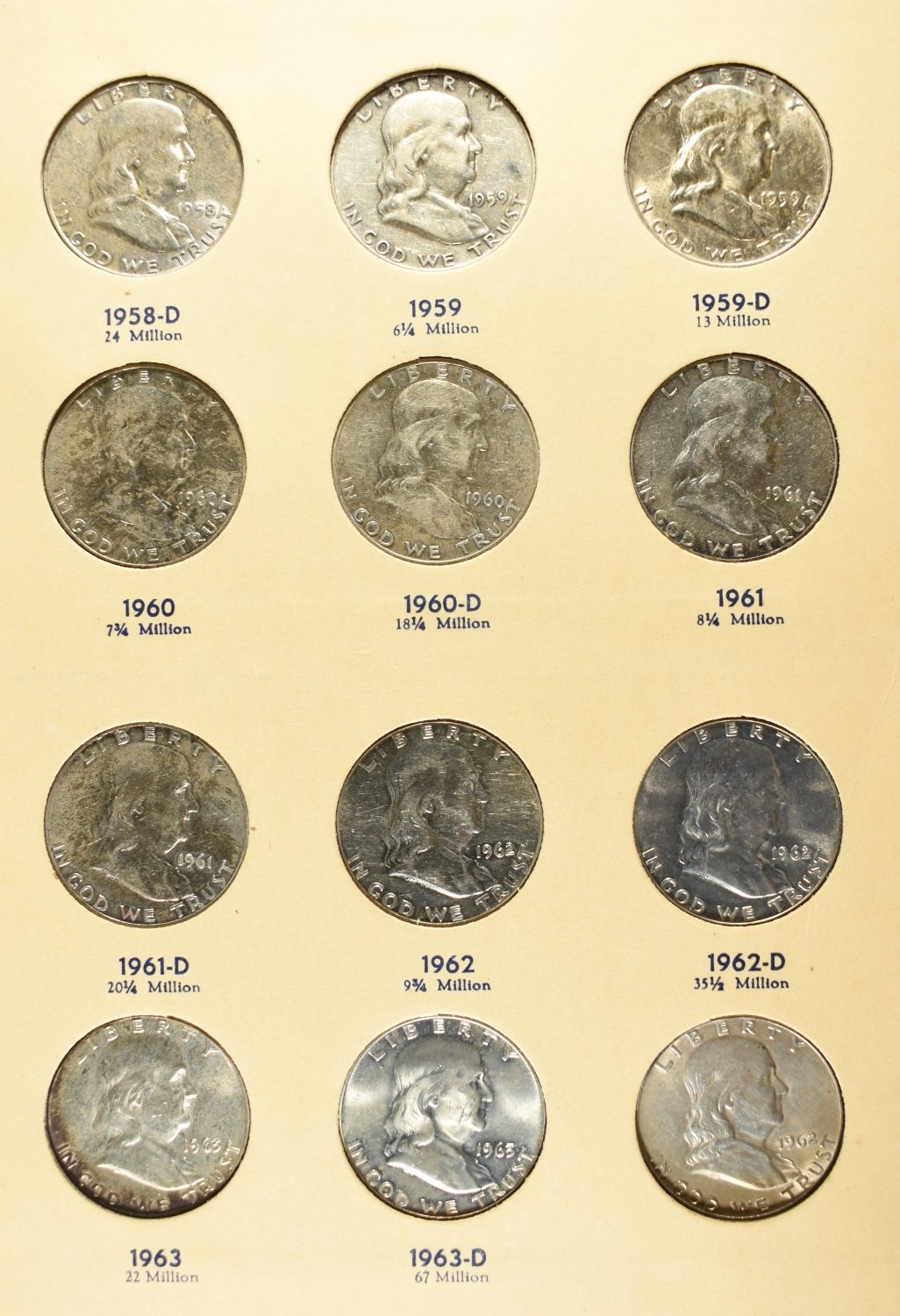 1948- FRANKLIN HALF DOLLAR ALBUM