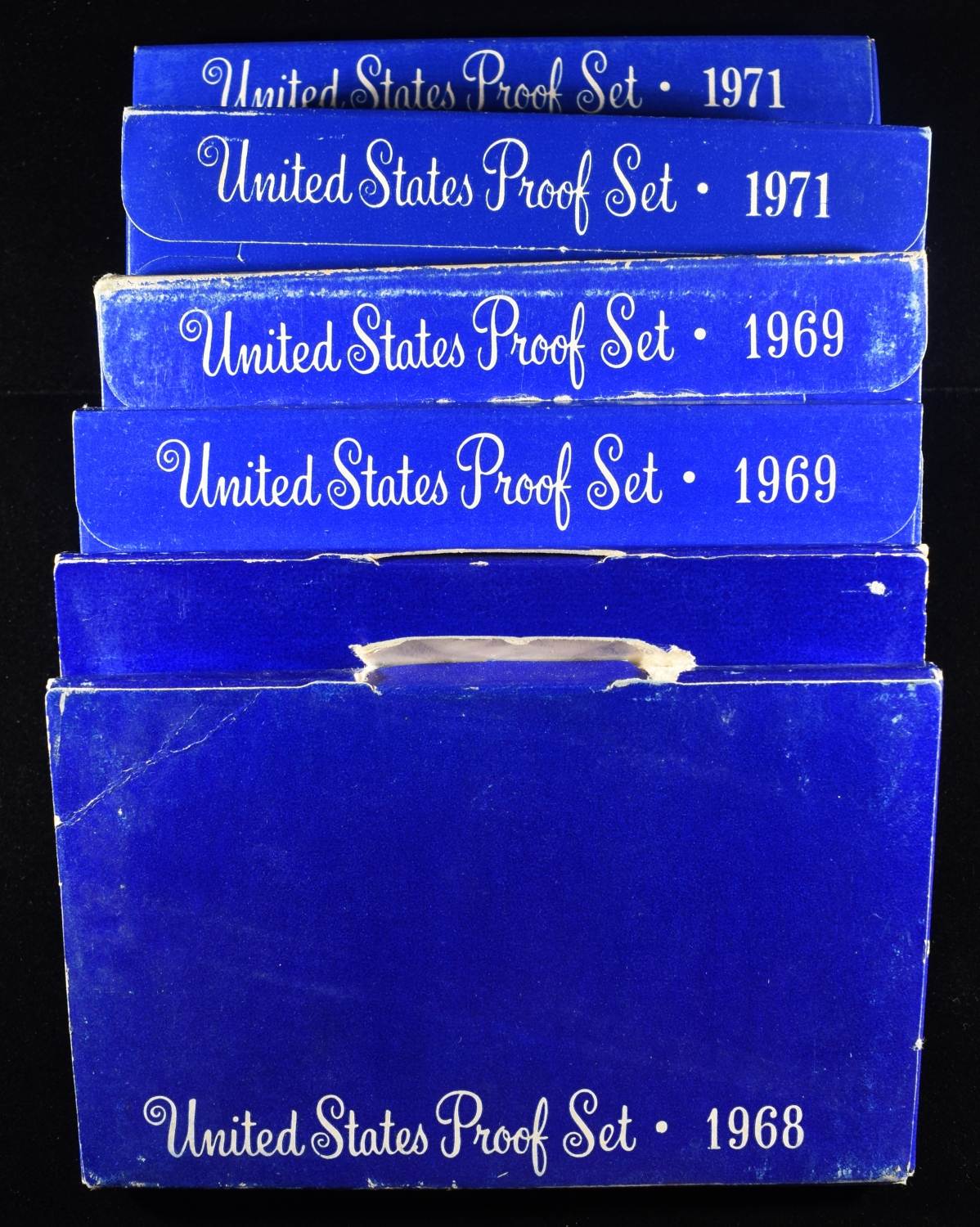 UNITED STATES PROOF SETS (2)1968, (2)1969, (2)1971