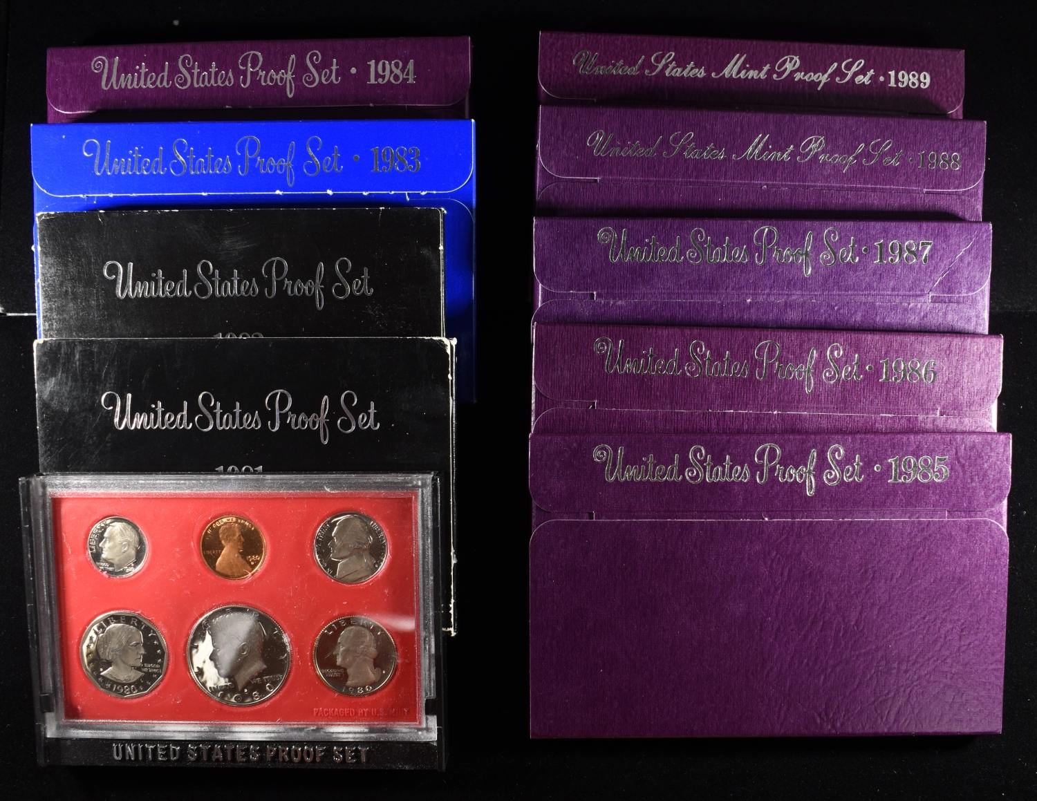 1980-89 US PROOF SETS